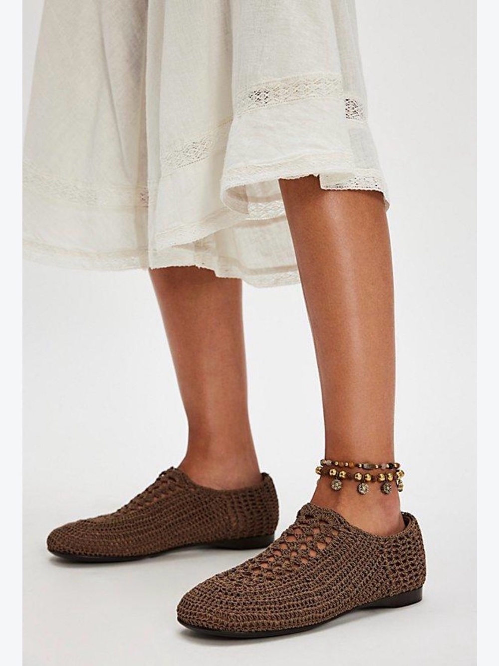 Jeffrey Campbell Nantucket Knit Brown Flats Women’s Size 7.5